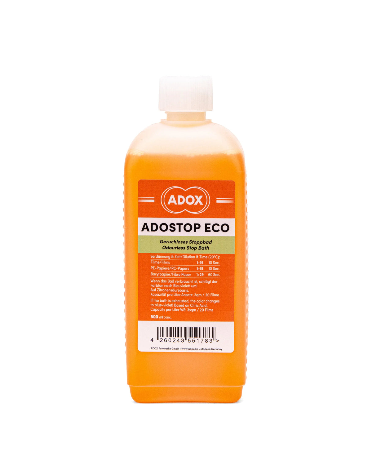 ADOX ADOSTOP ECO Stop Bath — 500 ml