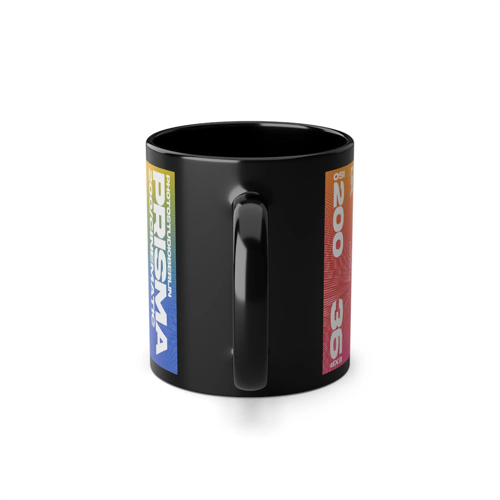 11oz Black Coffee Mug — Color Spectrum Gradient Design Printify