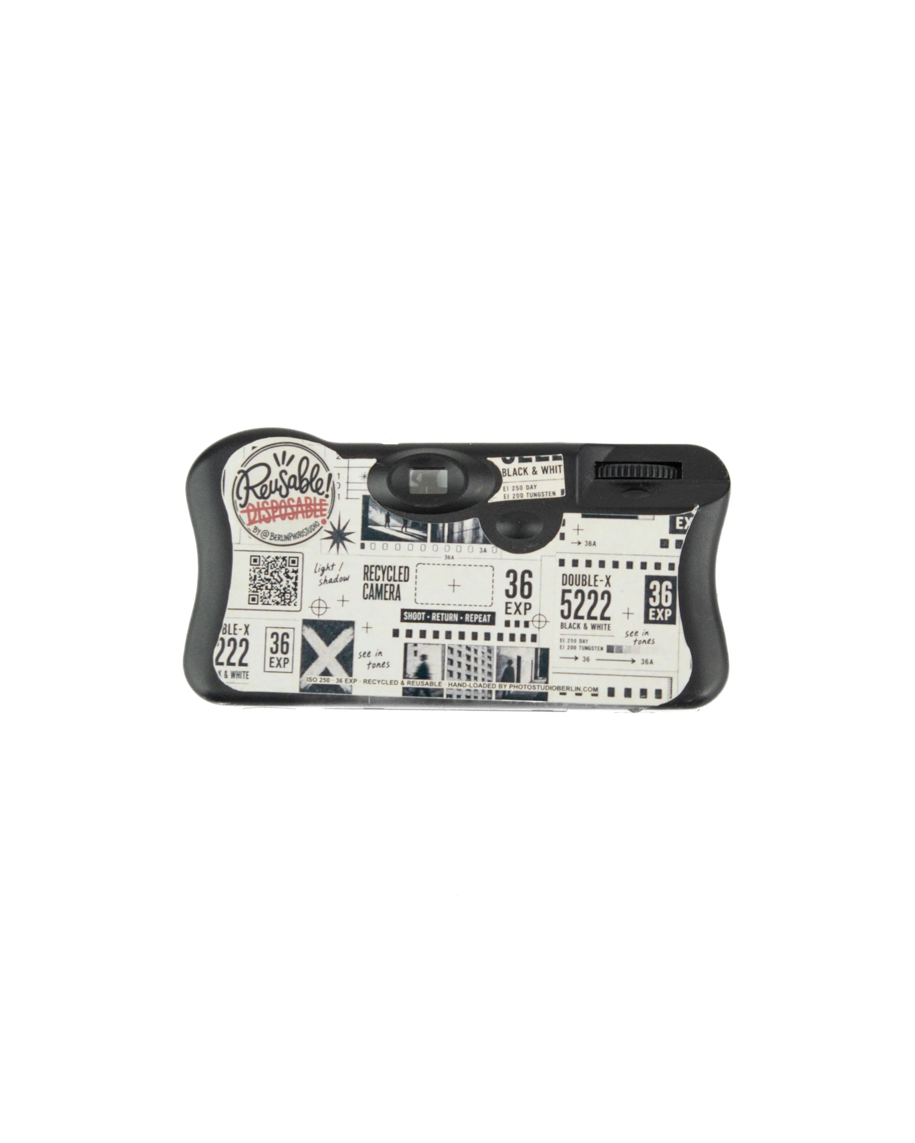 Berlin Photo Studio reusable camera loaded with Double-X 5222 black-and-white film – back