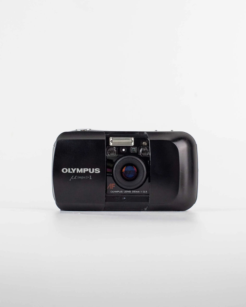 Olympus mju-1 front view – photographed 35mm film camera