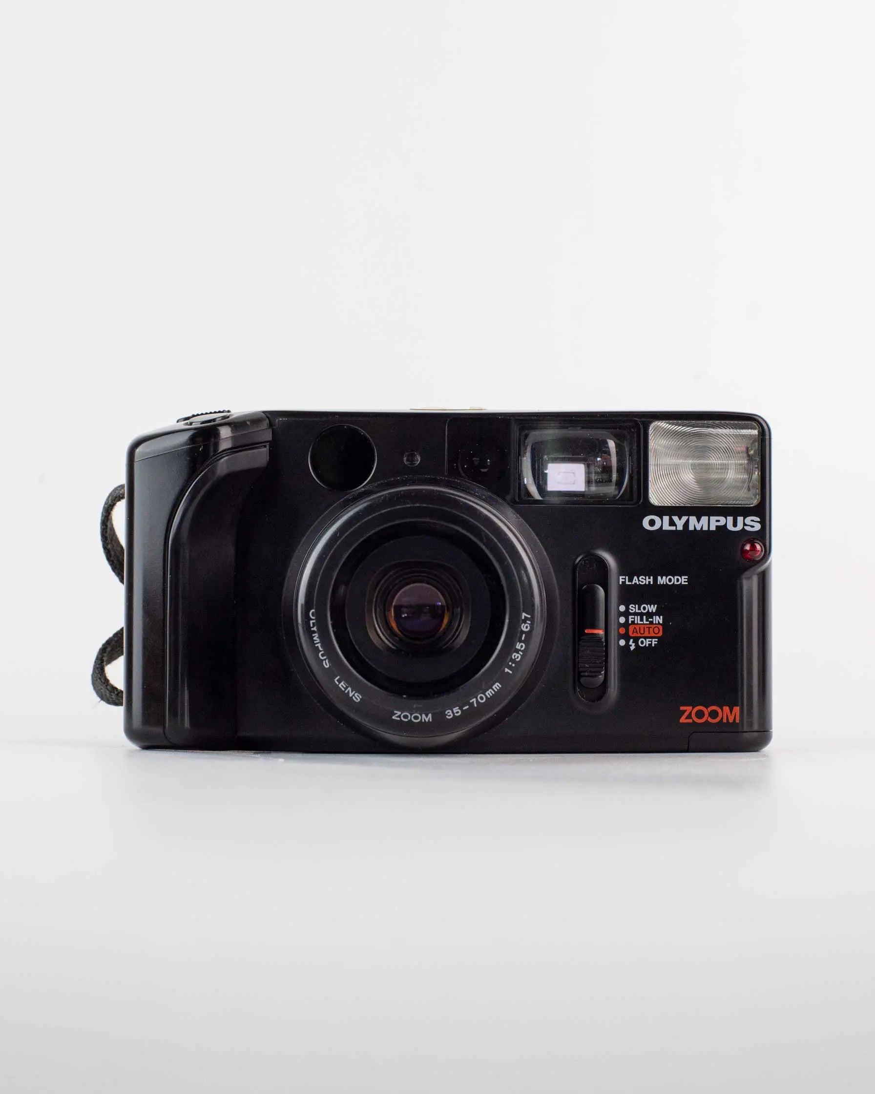 Olympus AZ-1 Zoom front view – photographed 35mm film camera