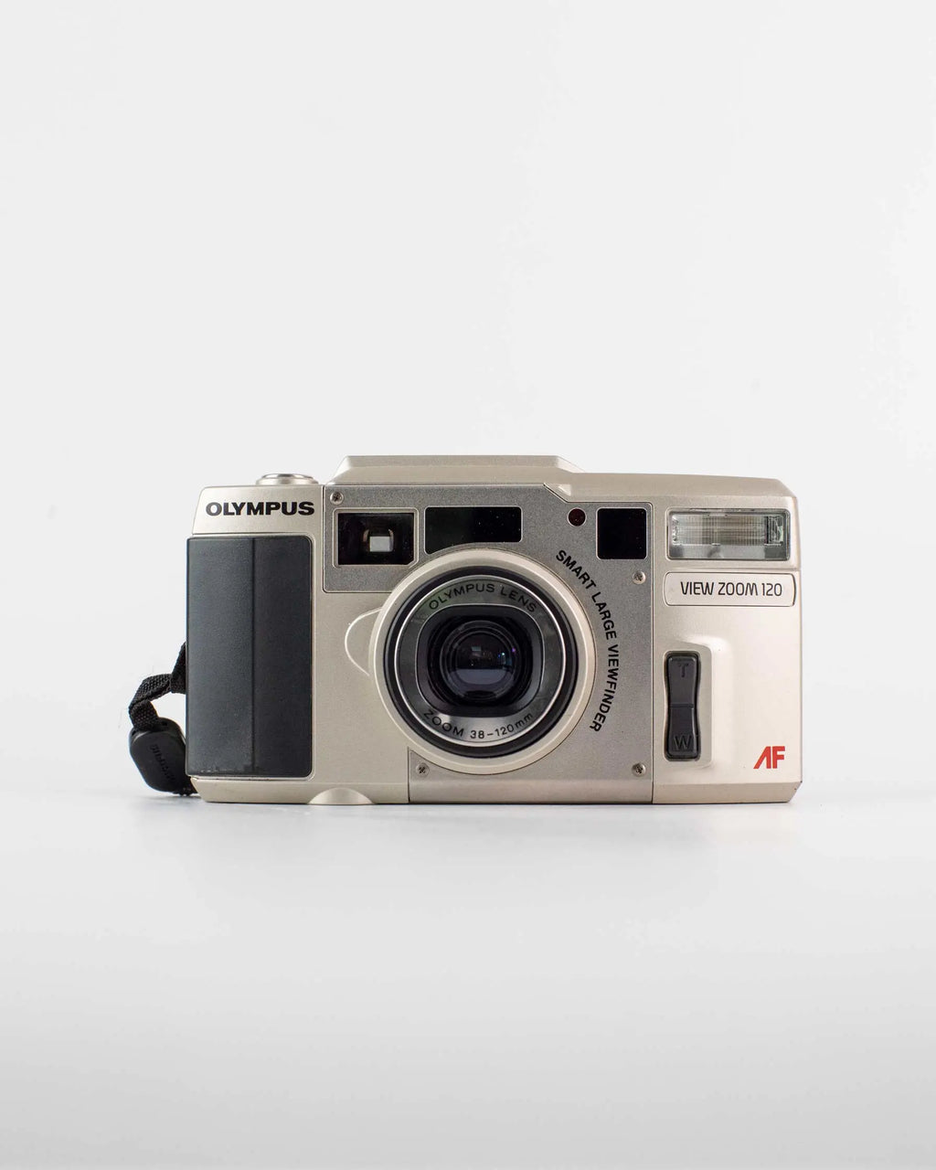 Olympus View Zoom 120 front view – photographed 35mm film camera