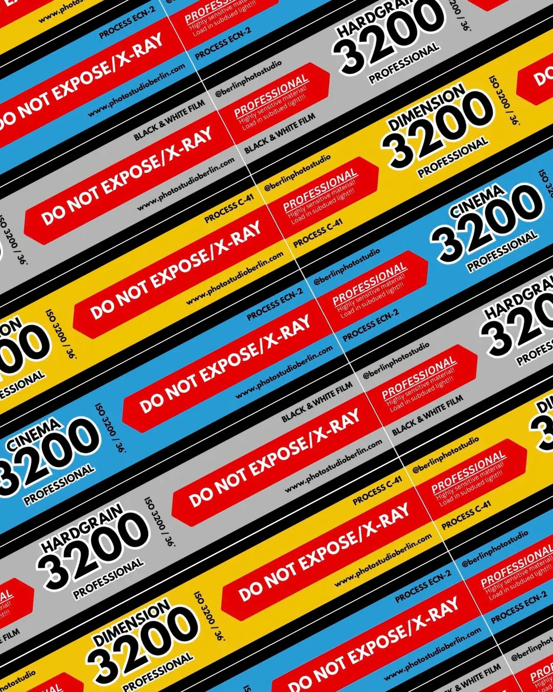 Do Not X-Ray Stickers for 120 Medium Format Film – Printable PDF Photo Studio Berlin